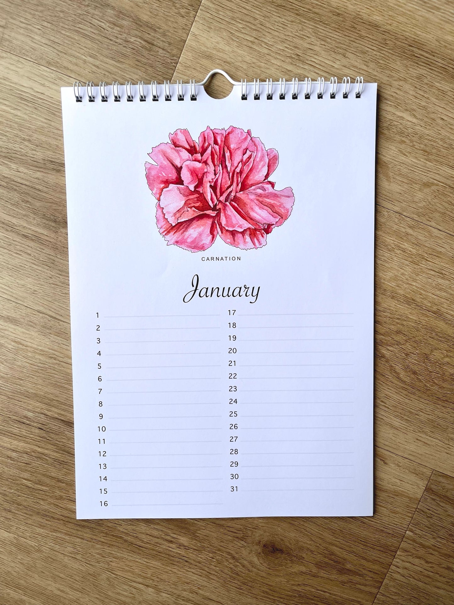 Birth Month Flowers Perpetual Calendar
