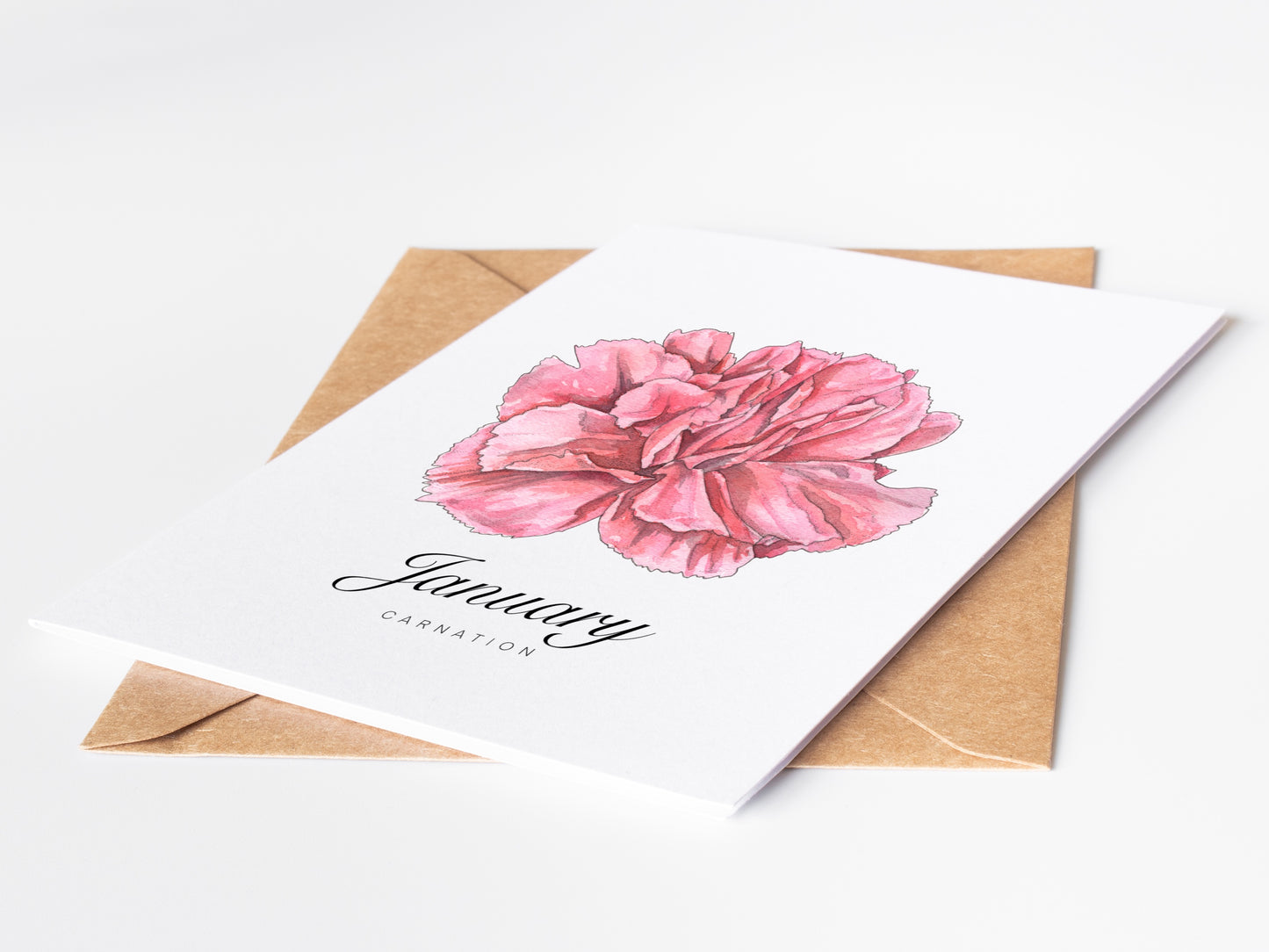January Birth Month Flower Greeting Card