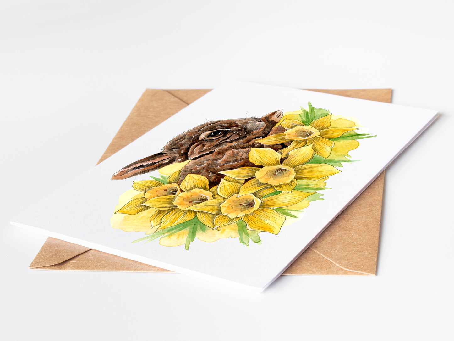Dozing in Daffodils Greeting Card