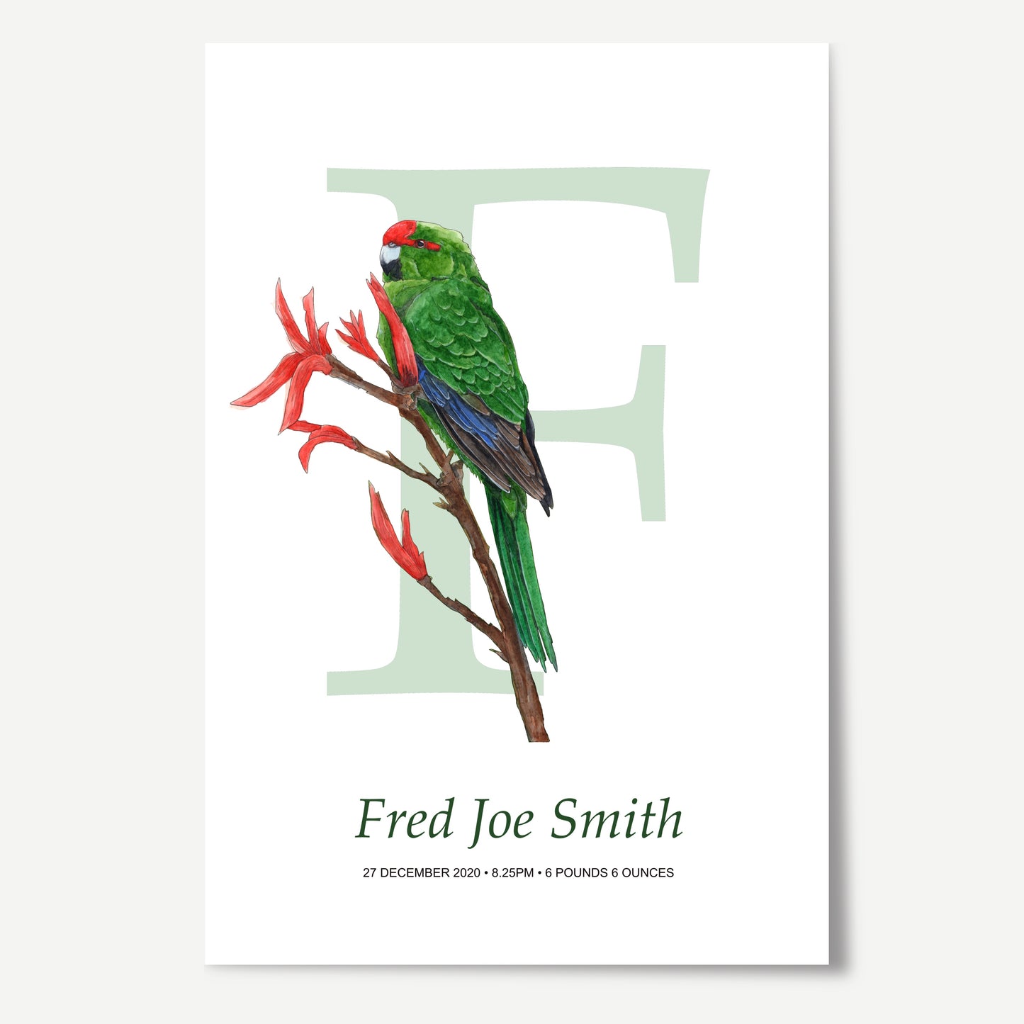 F Letter Custom Print