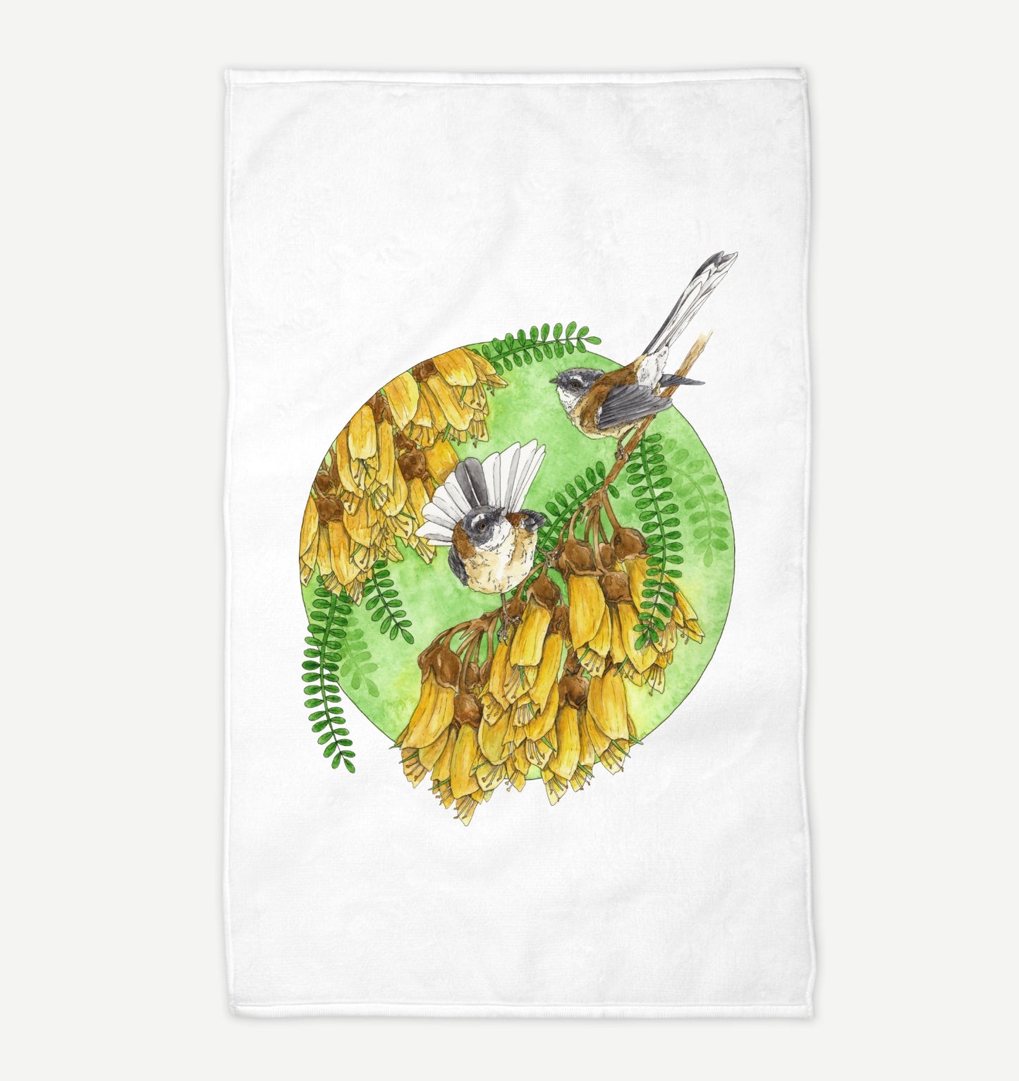 Fantailed Friends Tea Towel