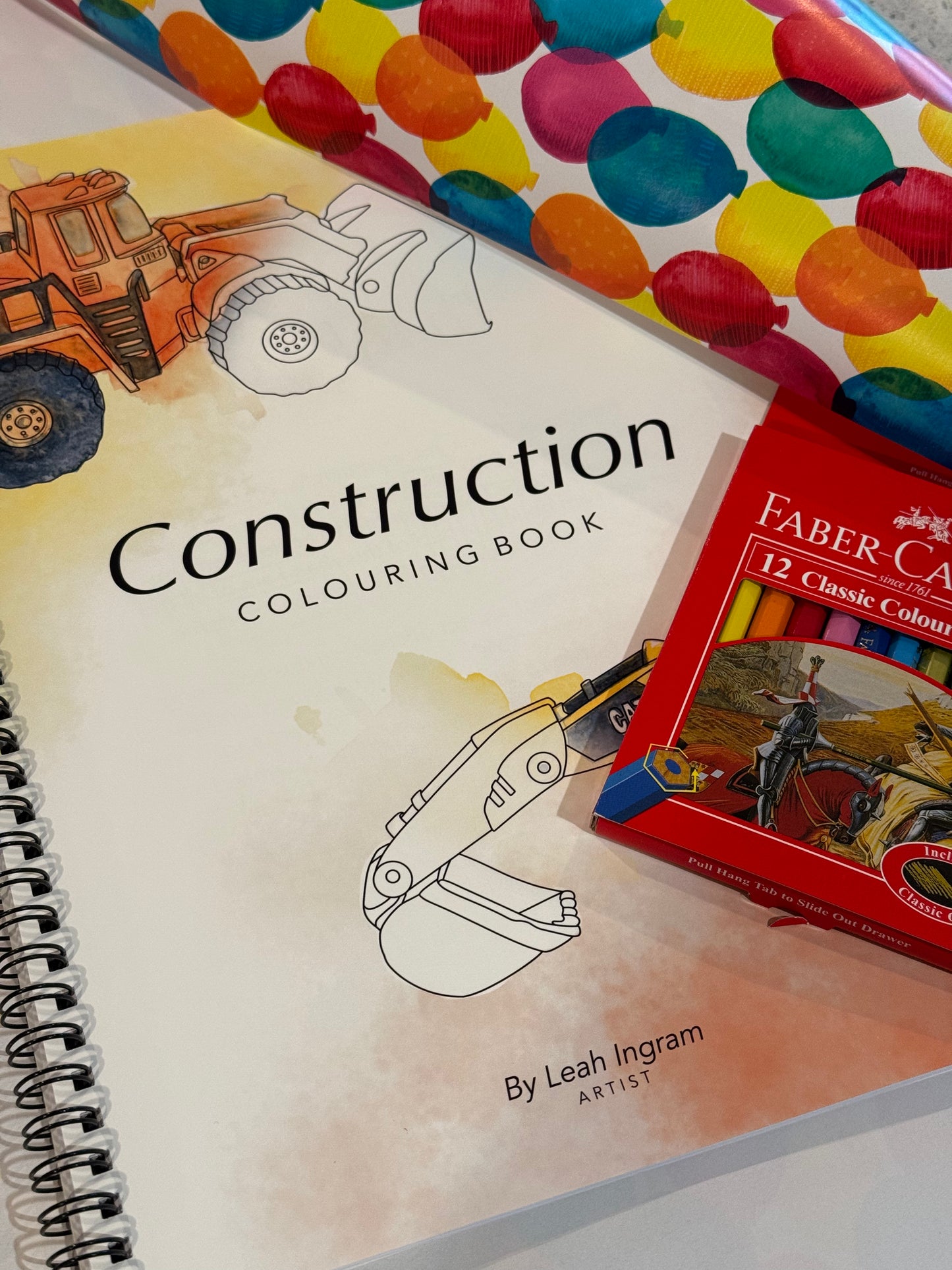 Construction Vehicles Colouring Book