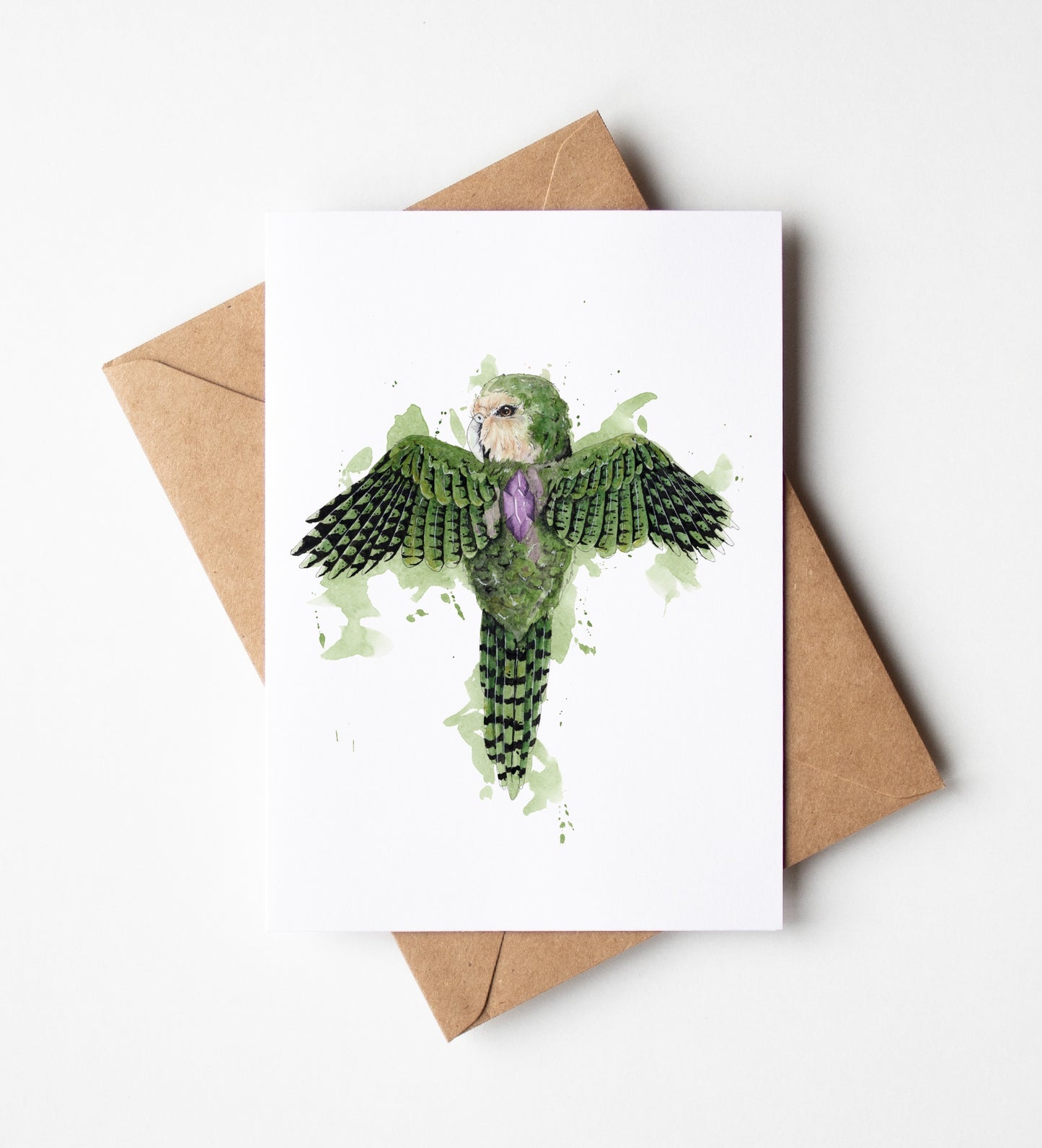Kakapo Amythest Greeting Card
