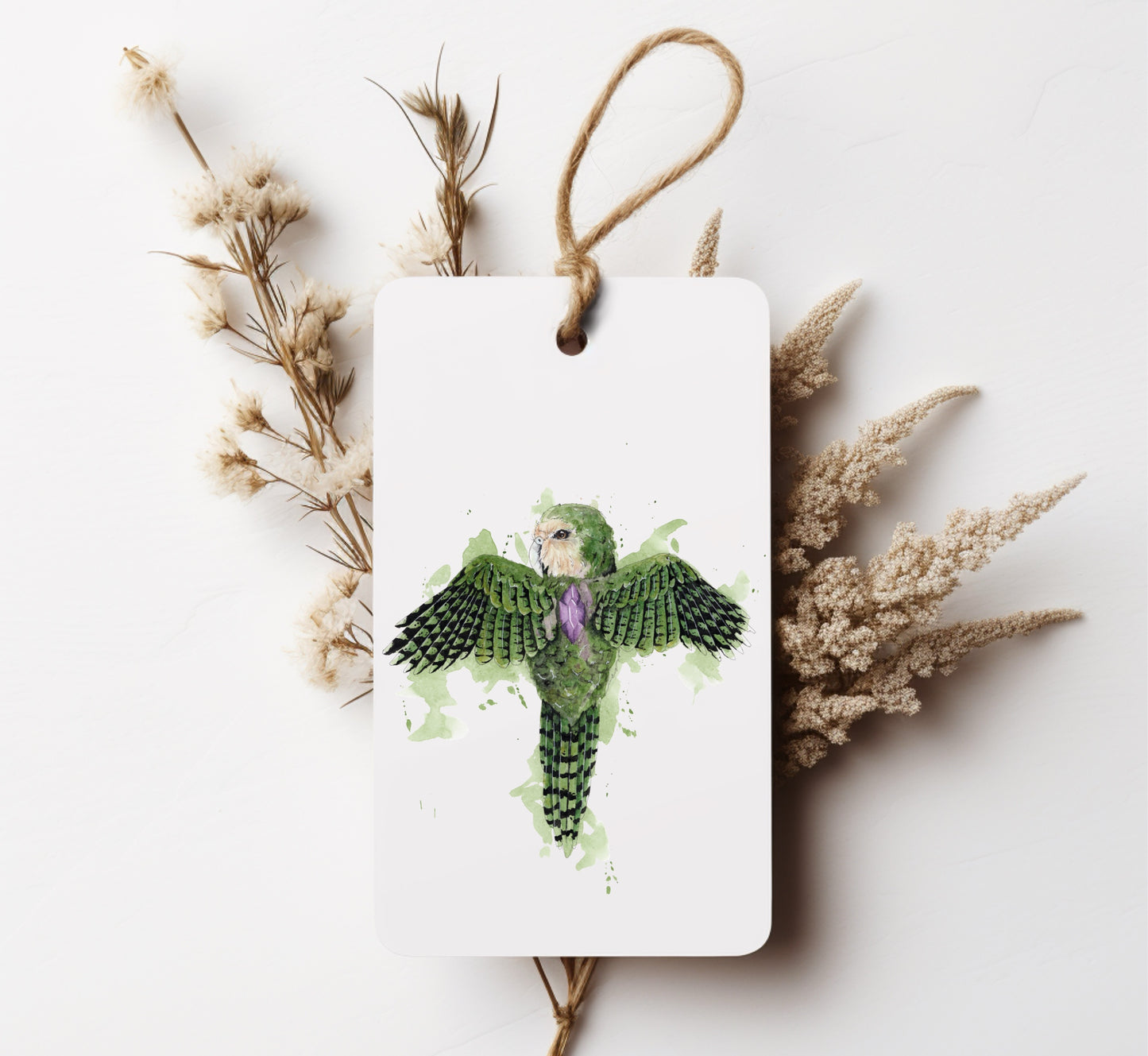Kakapo Amythest Gift Tag