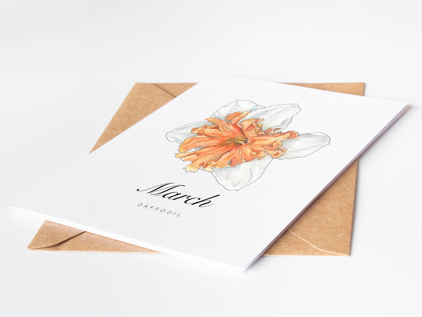 March Birth Month Flower Greeting Card