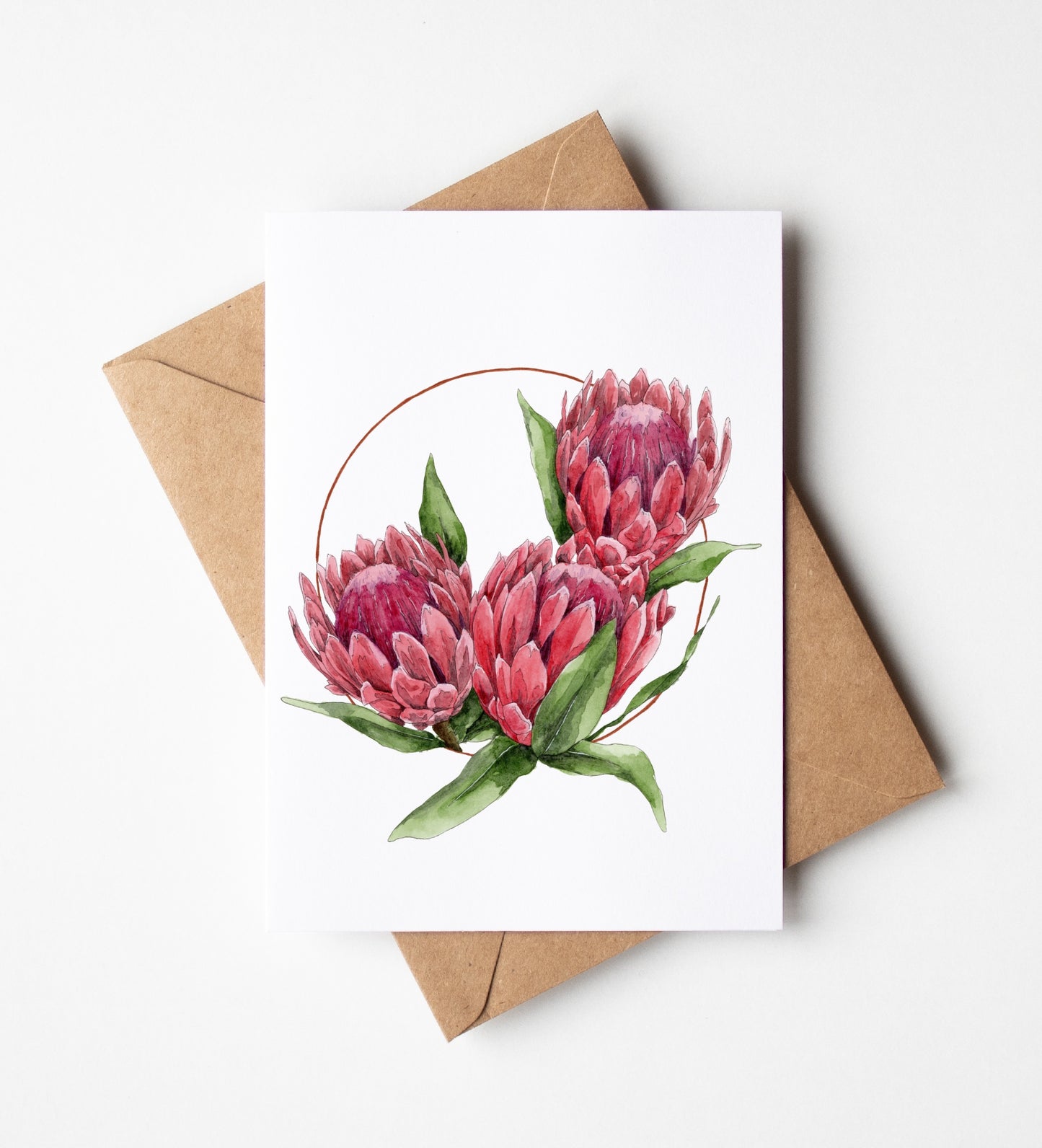 Proteas Wreath Greeting Card