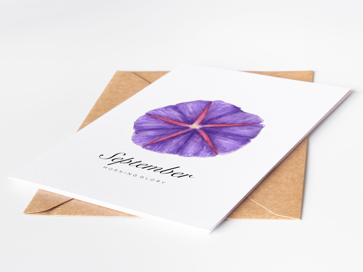 September Birth Month Flower Greeting Card