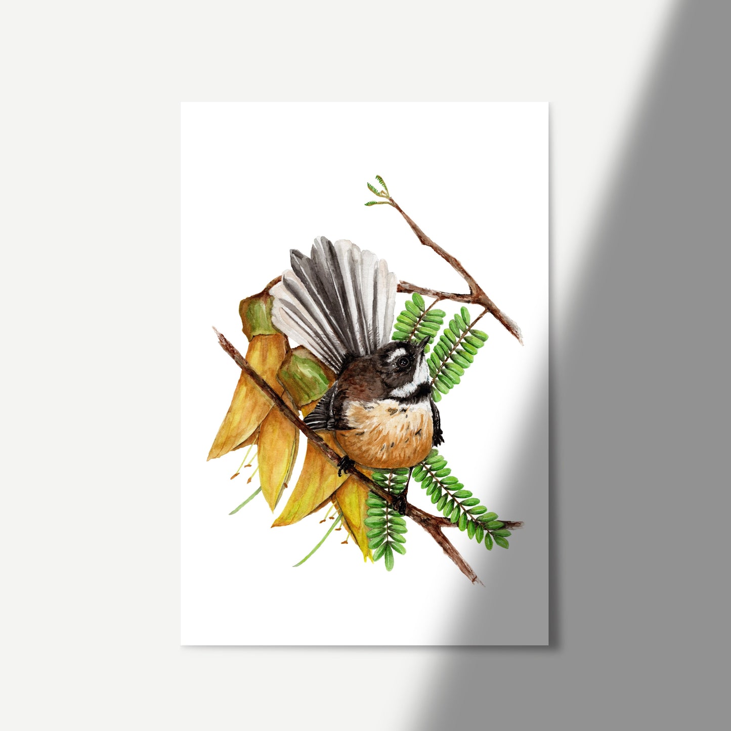 CLEARANCE - Pīwakawaka & Kōwhai Print