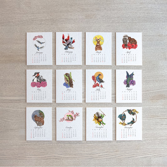 2024 Birds Desk Calendar - Cards Only