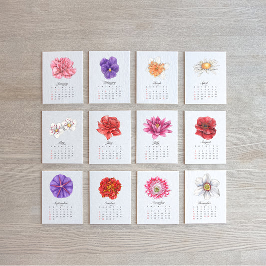 2024 Birth Month Flowers Calendar - Cards Only