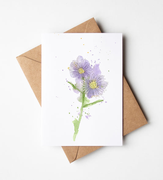 Aster Greeting Card