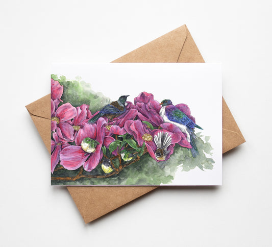 Balancing on Blossoms Greeting Card