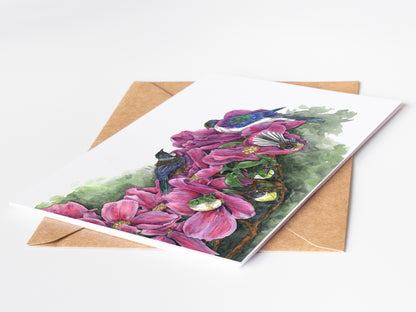 Balancing on Blossoms Greeting Card