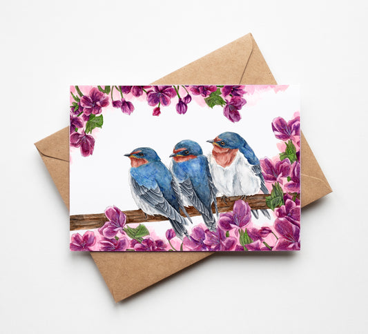 Ballad of the Swallows Greeting Card