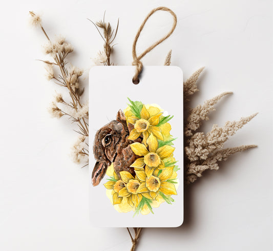 Dozing in Daffodils Gift Tag