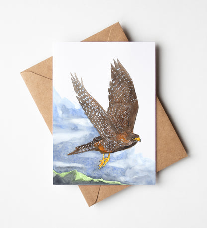 Falcon in Flight Greeting Card