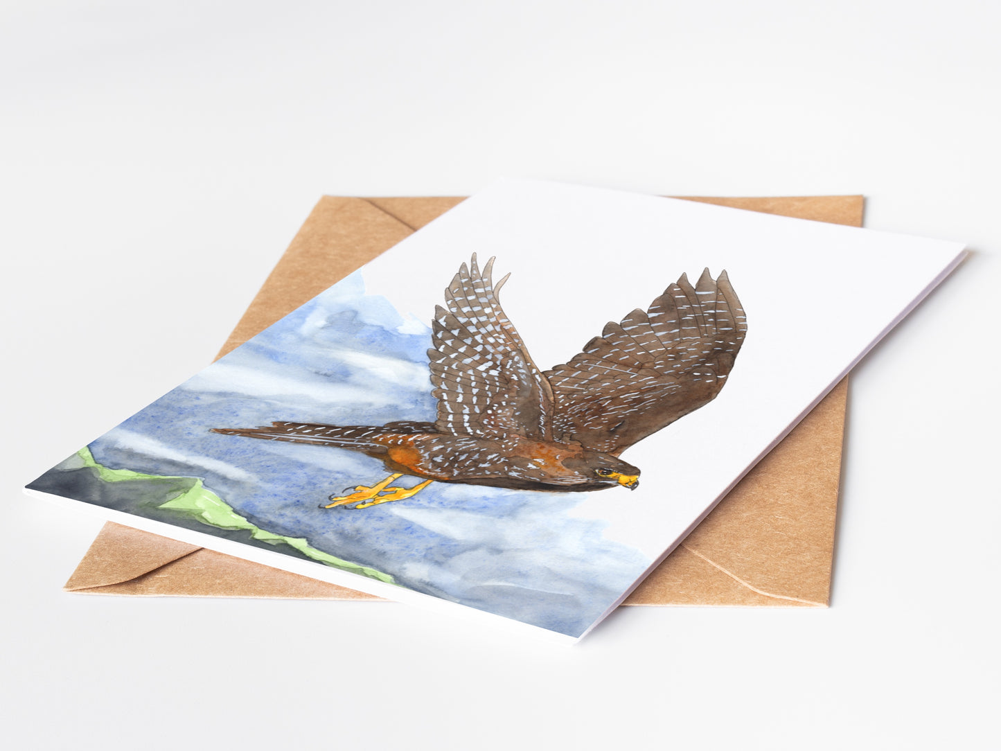 Falcon in Flight Greeting Card