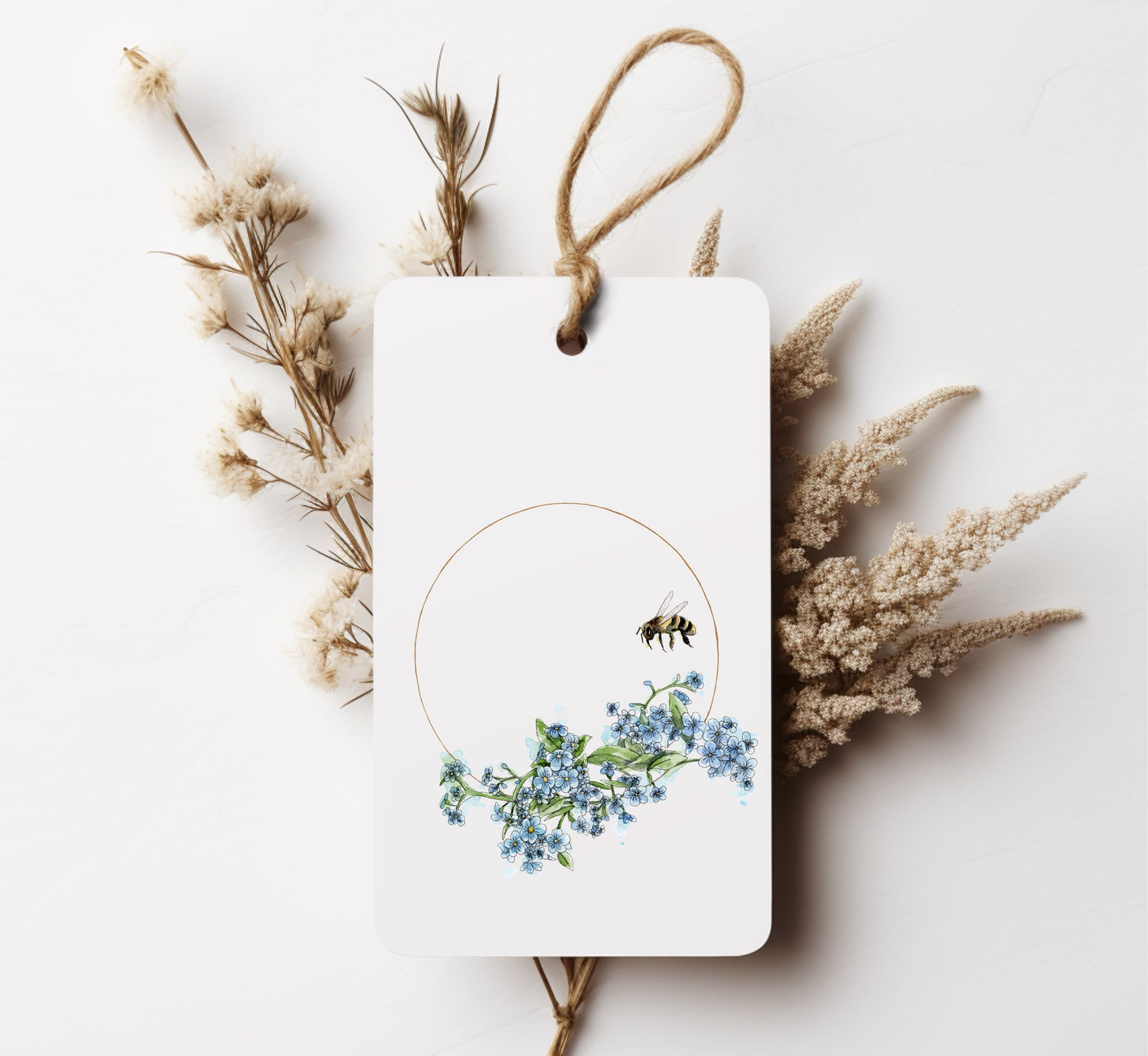 Forget-me-not & Bee Gift Tag