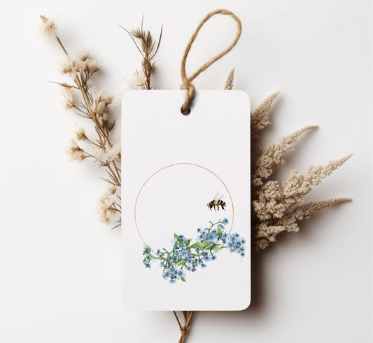 Forget-me-not & Bee Gift Tag