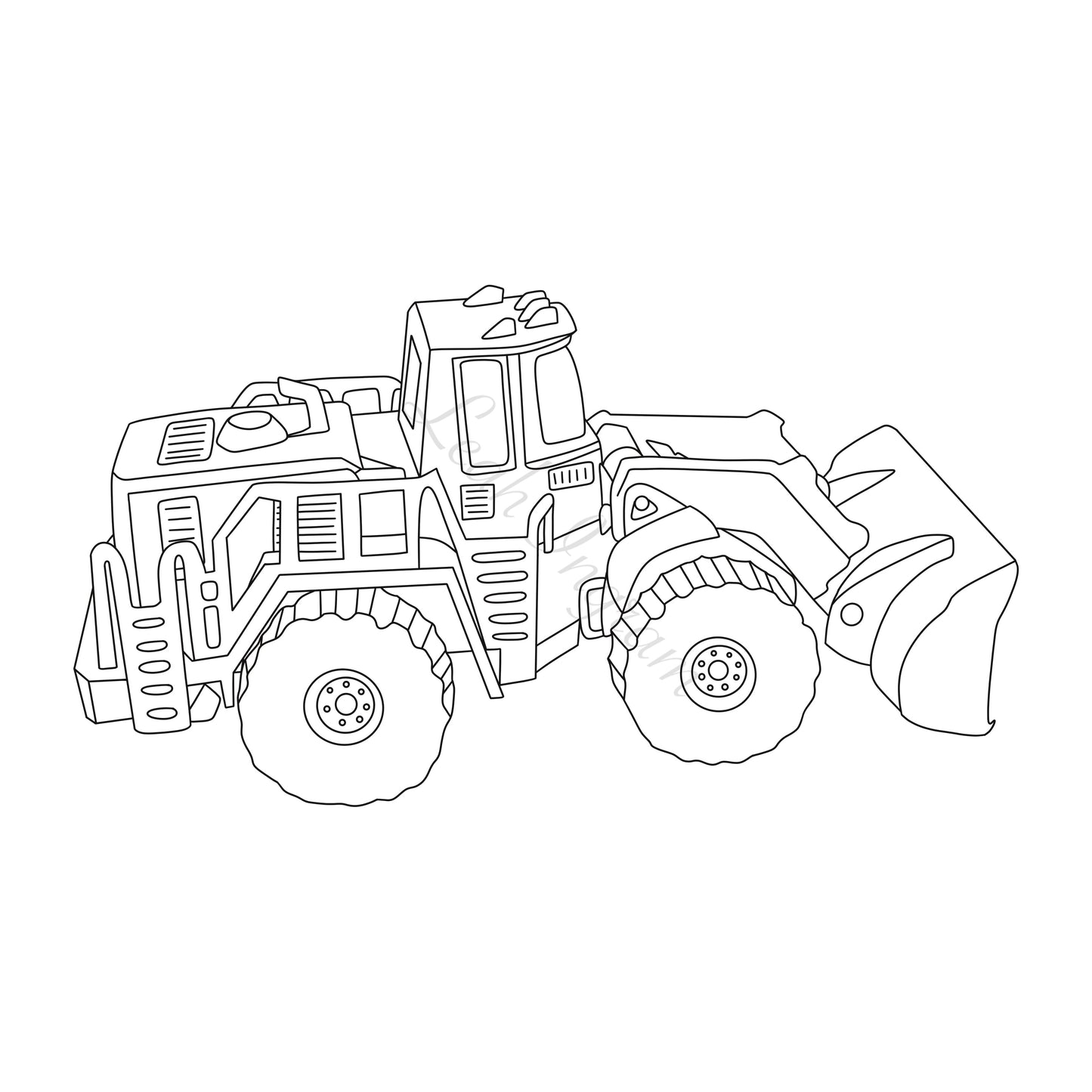 Front Loader Colour Page
