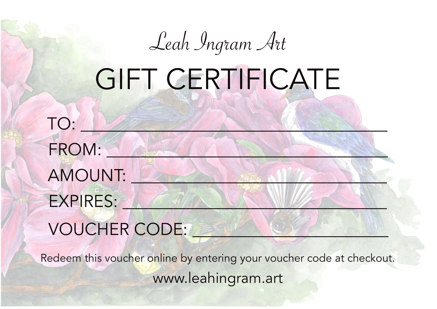 Leah Ingram Artist Gift Card