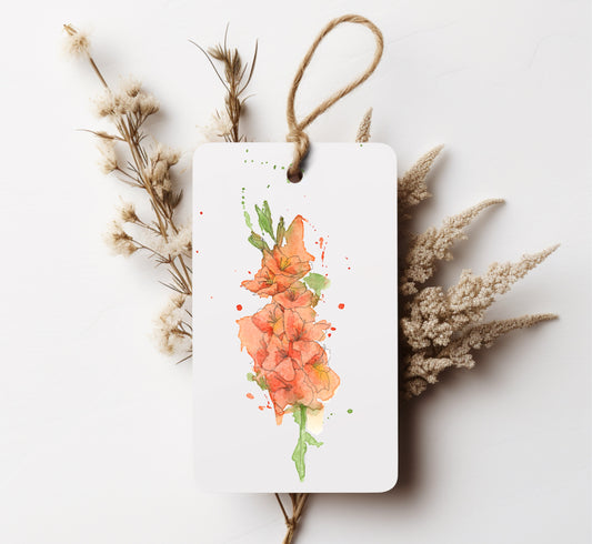 Gladiolus Gift Tag