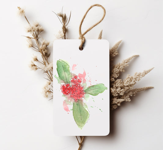 Holly Gift Tag