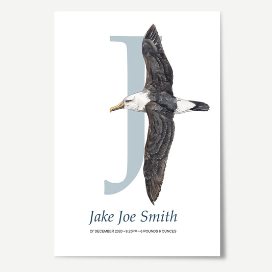 J Letter Custom Print