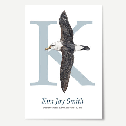 K Letter Custom Print