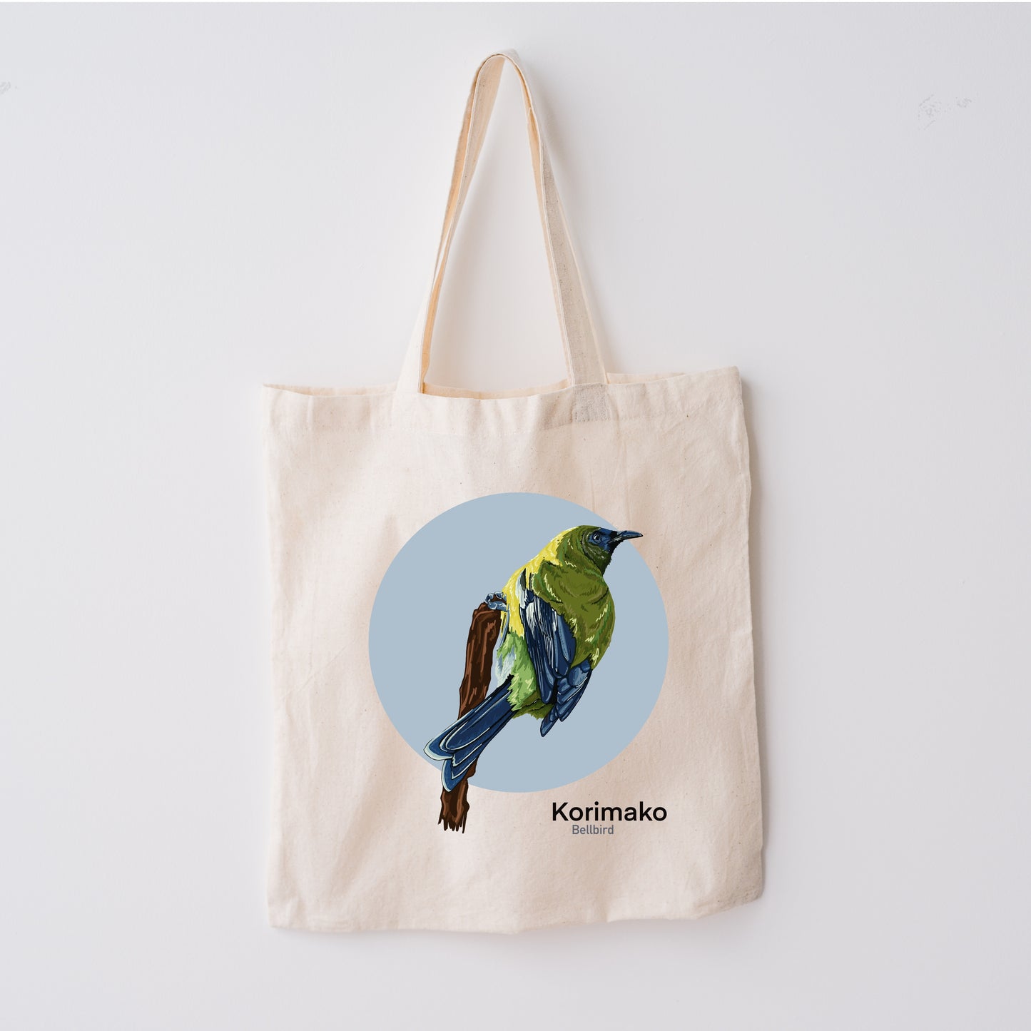 Korimako in Blue Tote Bag