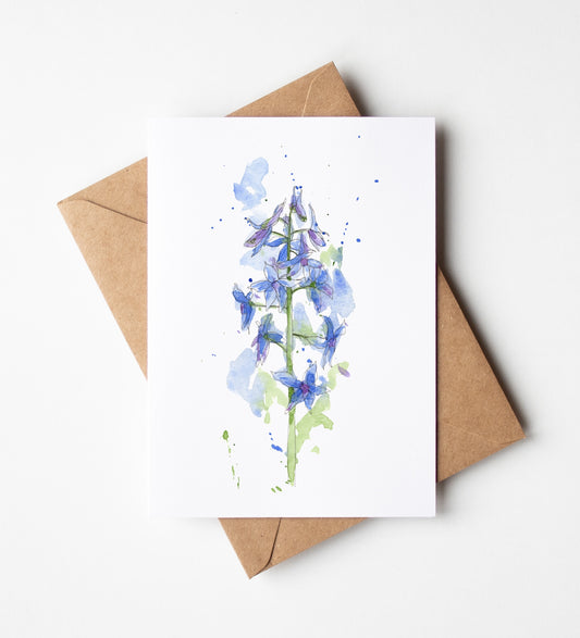 Larkspur Greeting Card