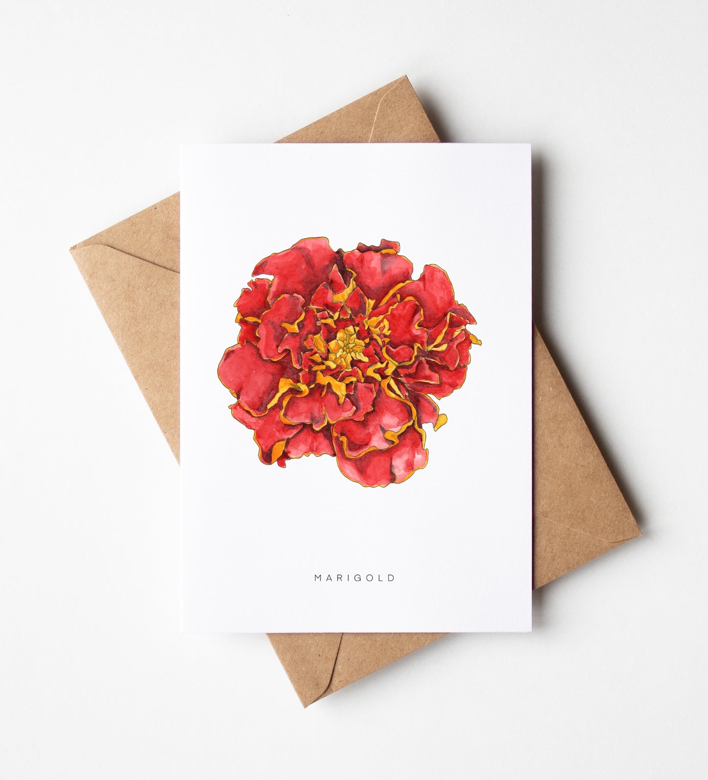Marigold Flower Greeting Card
