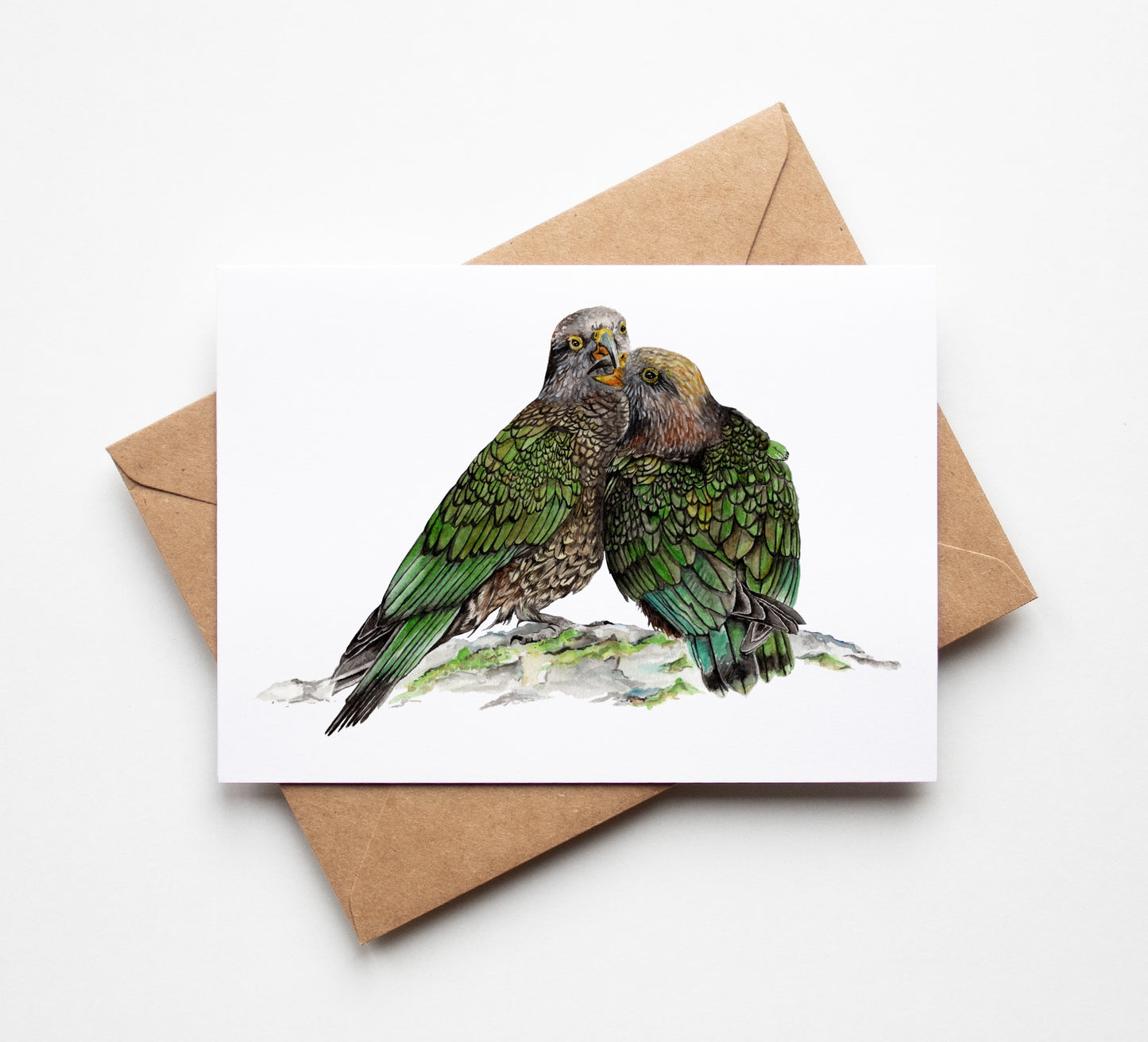 Native Pair Kea Greeting Card
