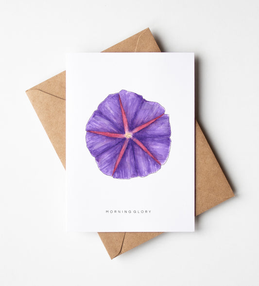 Morning Glory Flower Greeting Card