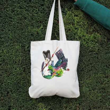 Native Pair Kererū Tote Bag