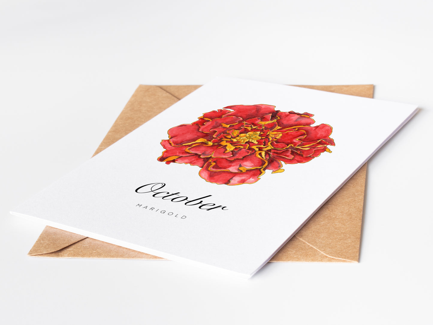 October Birth Month Flower Greeting Card