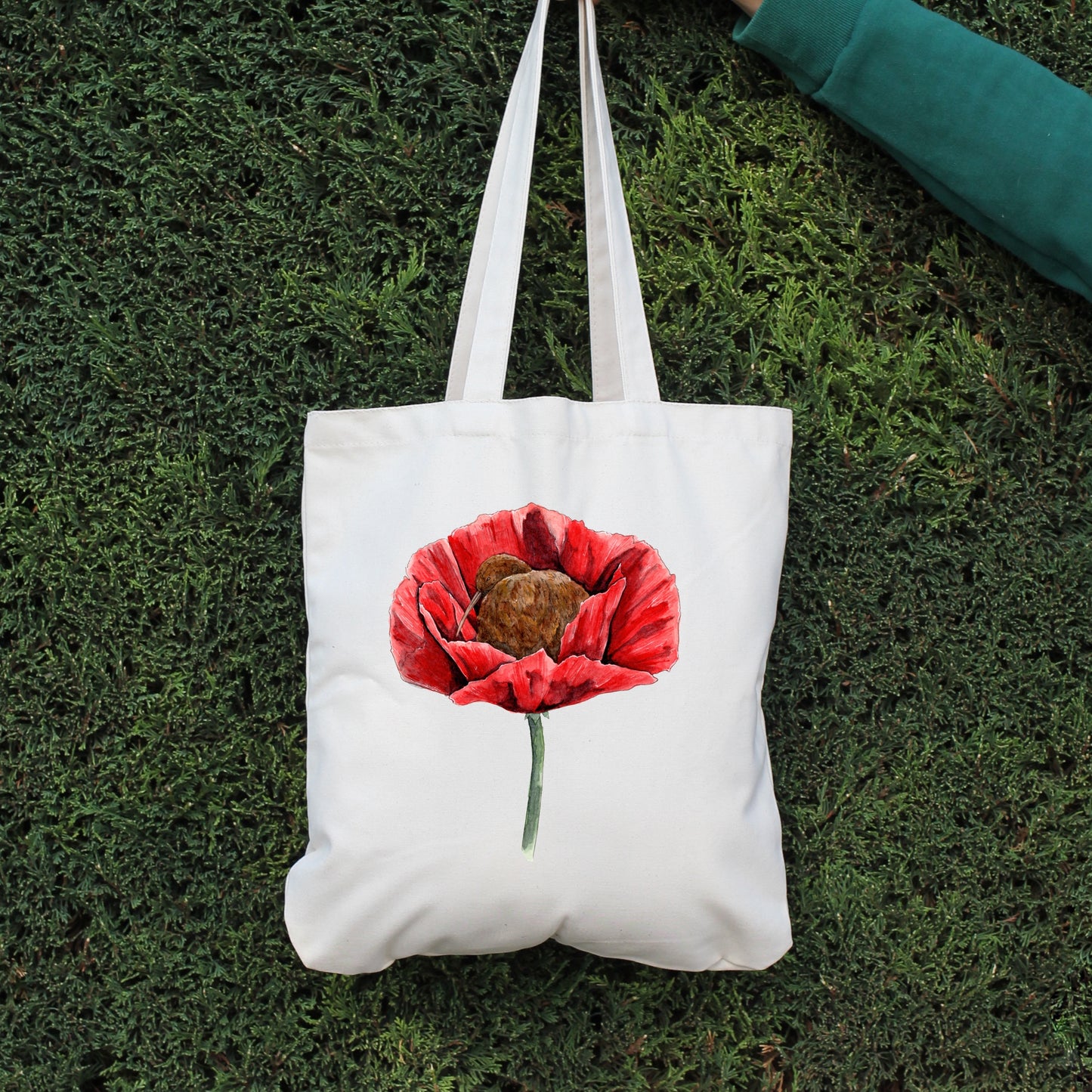 Peace in Poppies Tote Bag