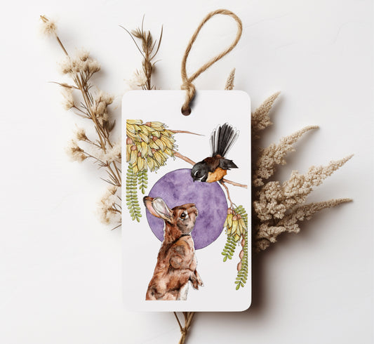 Pīwakawaka & Rāpeti Gift Tag