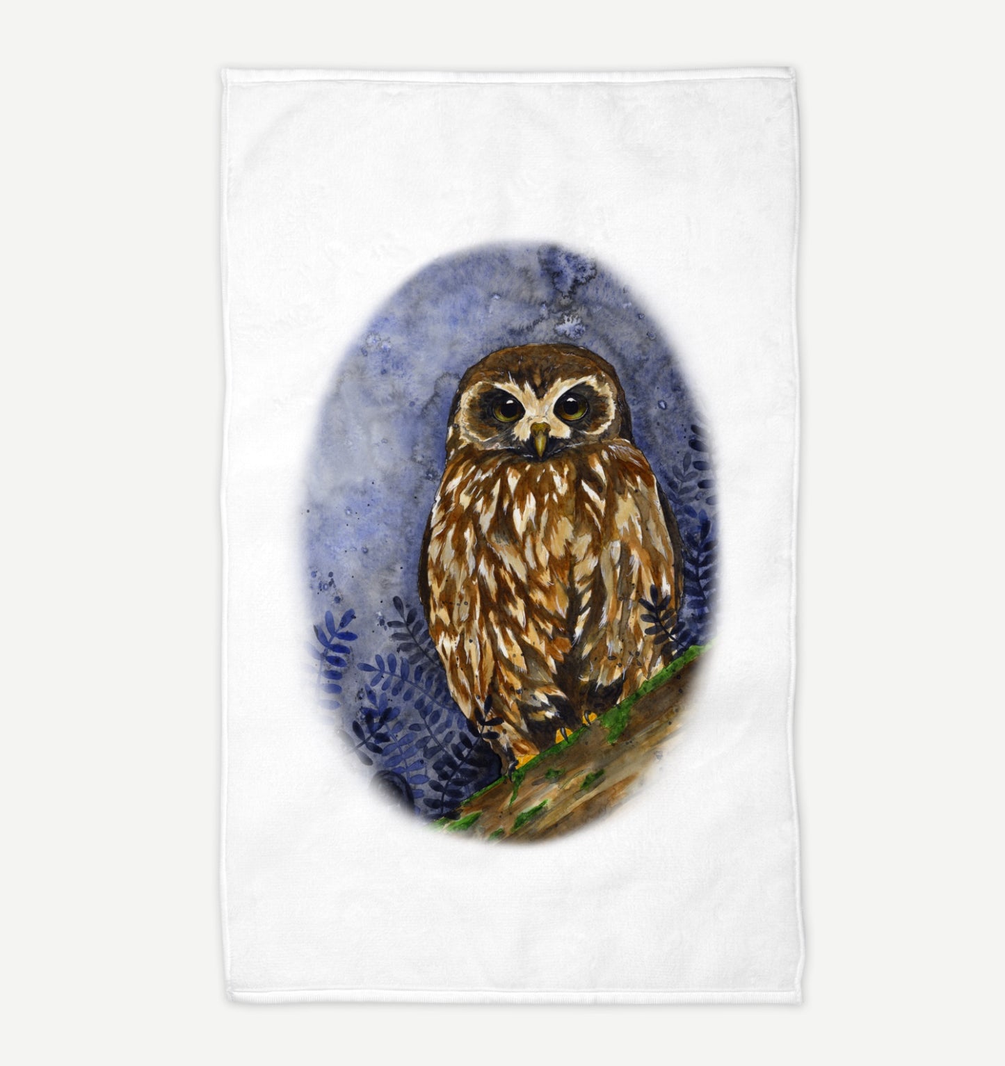 Ruru of the Night Tea Towel