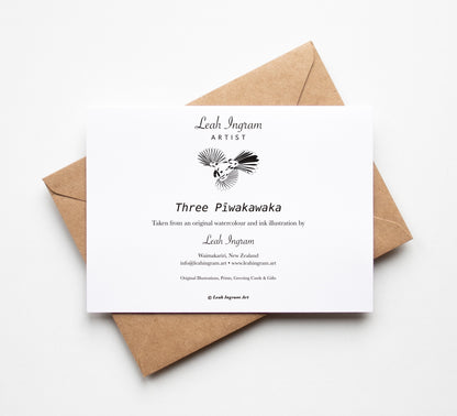 Three Pīwakawaka Greeting Card