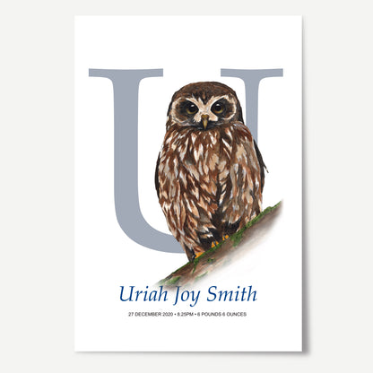 U Letter Custom Print