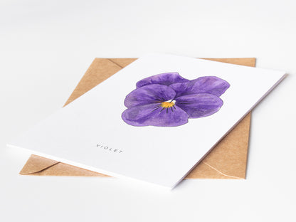 Violet Greeting Card