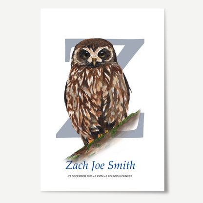 Z Letter Custom Print