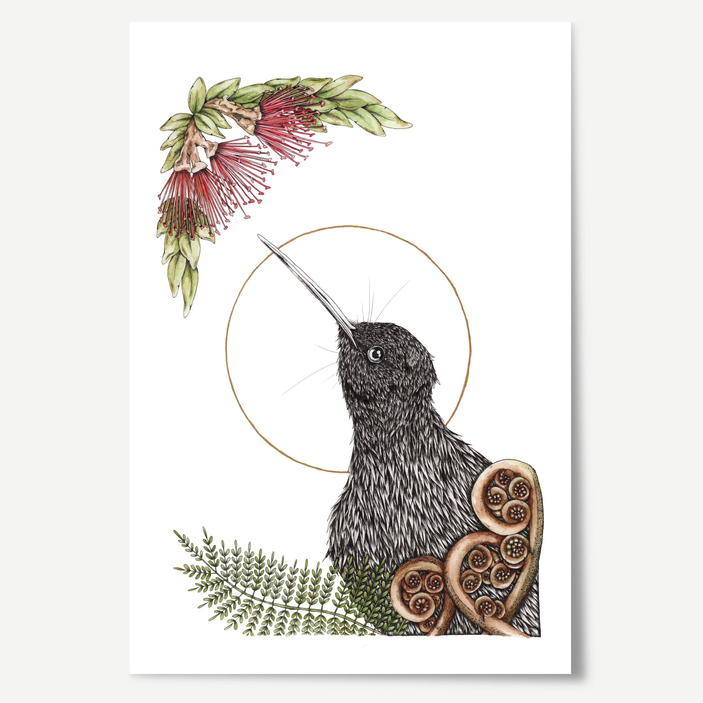 Christmas Kiwi Print **Damaged**