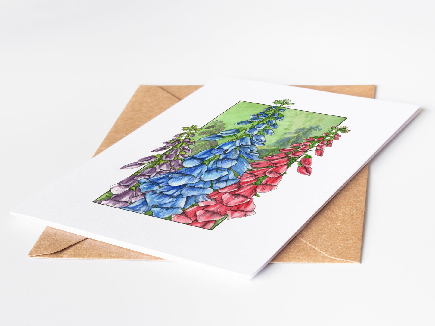 Foxgloves Greeting Card