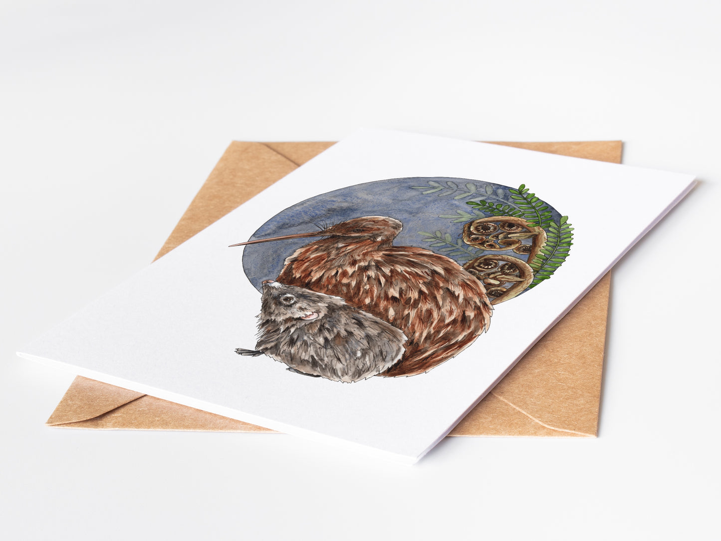 Kiwi & Hedgehog Greeting Card