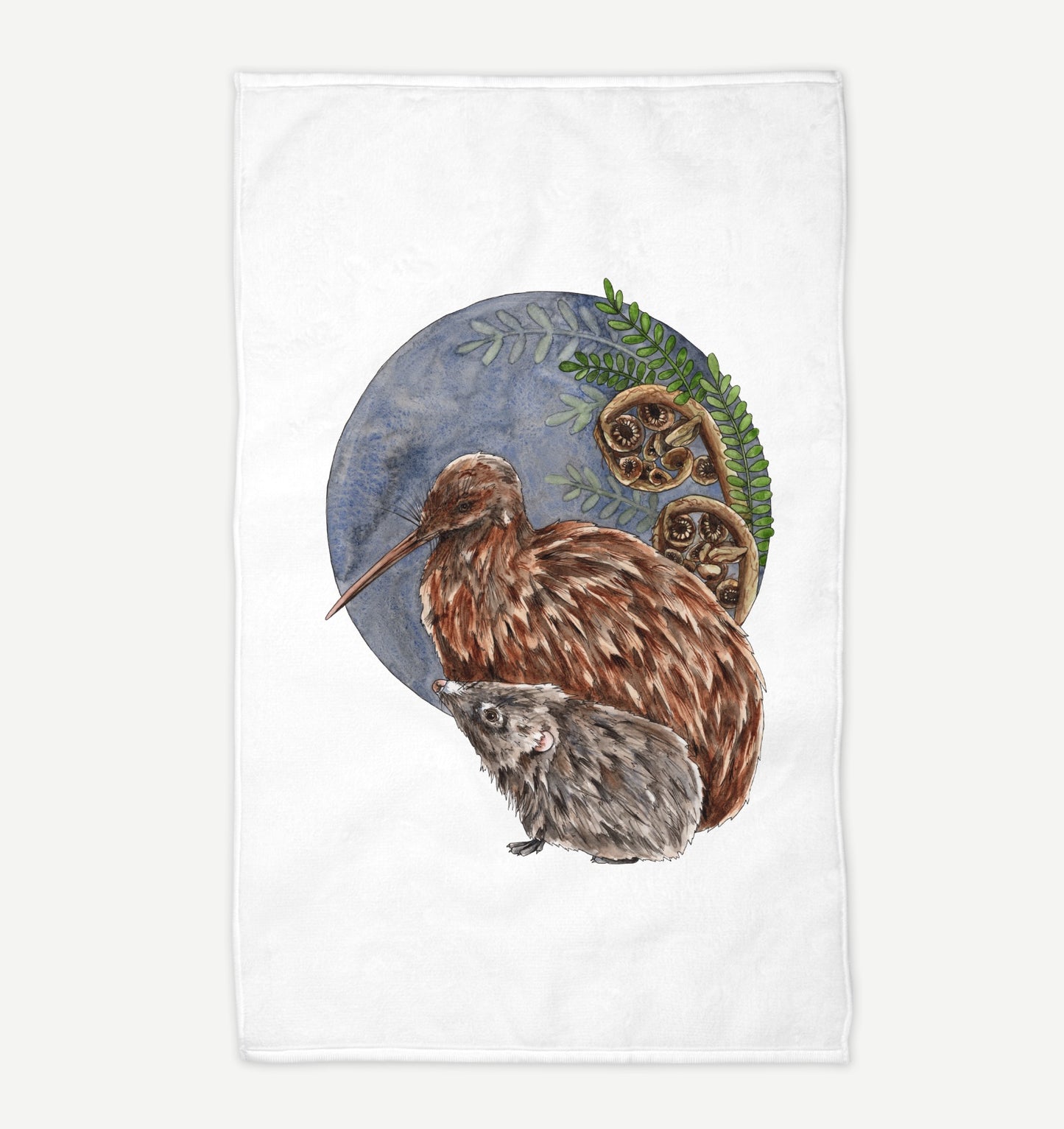 Kiwi & Hedgehog Tea Towel