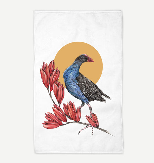 Pūkeko Under the Sun Tea Towel