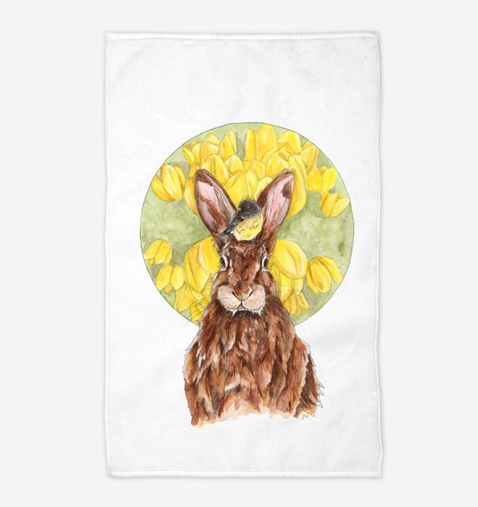 Tomtit & Rabbit  Tea Towel