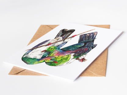 Native Pair Kererū Greeting Card